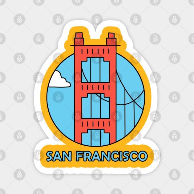 Golden Gate Bridge Magnet by valentinahramov