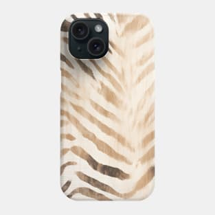 Taupe Animal Print Zebra Stripes Phone Case