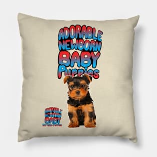 ADORABLE NEWBORN BABY PUPPIES Pillow