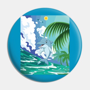 Dolphin in summer euphoria#4 Pin