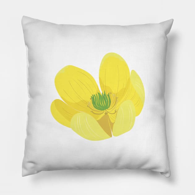 Yellow Tulip Pillow by Madelyn_Frere