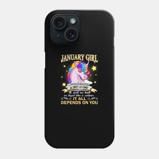 JANUARY - UNICORN GIRL- Phone Case