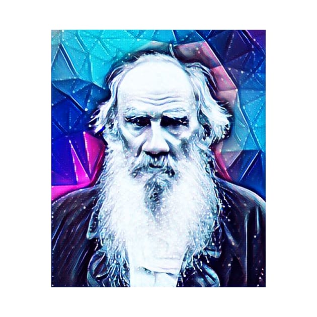 Leo Tolstoy Snowy Portrait | Leo Tolstoy Artwork 6 by JustLit