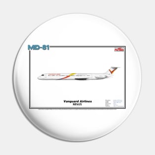 McDonnell Douglas MD-81 - Vanguard Airlines (Art Print) Pin