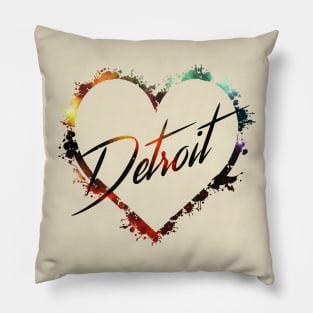 I Love Detroit Pillow