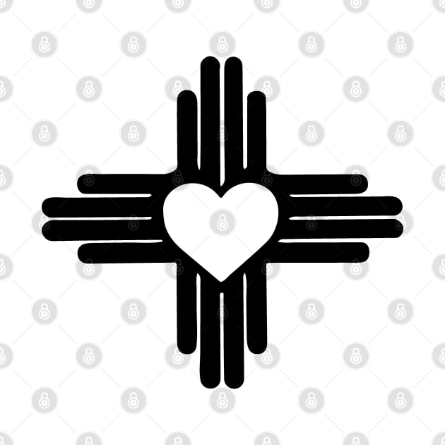 Zia with Heart Symbol - New Mexico State Flag by DeadBeatElite