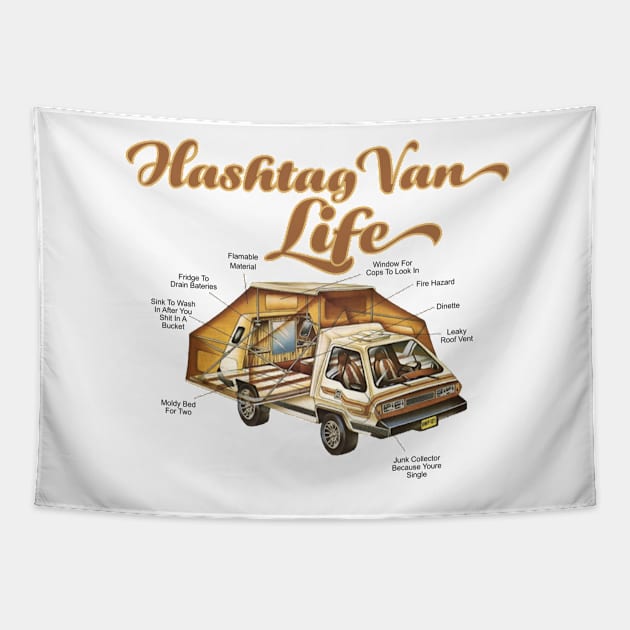 Hashtag Van Life Tapestry by blackjackdavey