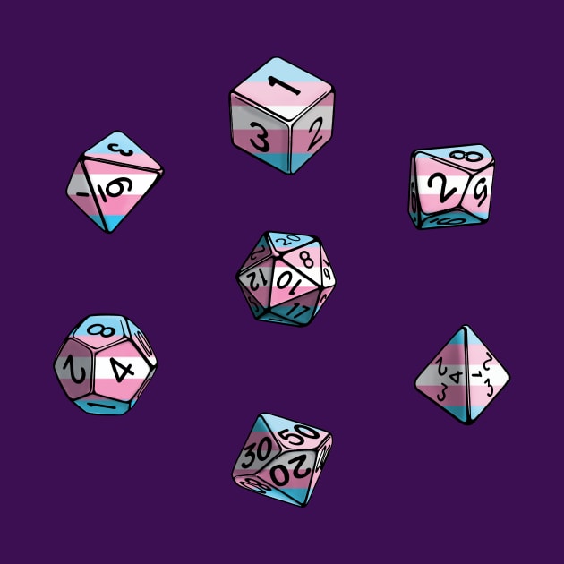 Pride Dice Set - Transgender by CrowleyCreations