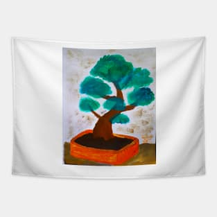 Bonsai Tree Painting Tapestry