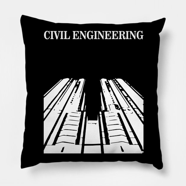 civil engineering, engineer building design Pillow by PrisDesign99