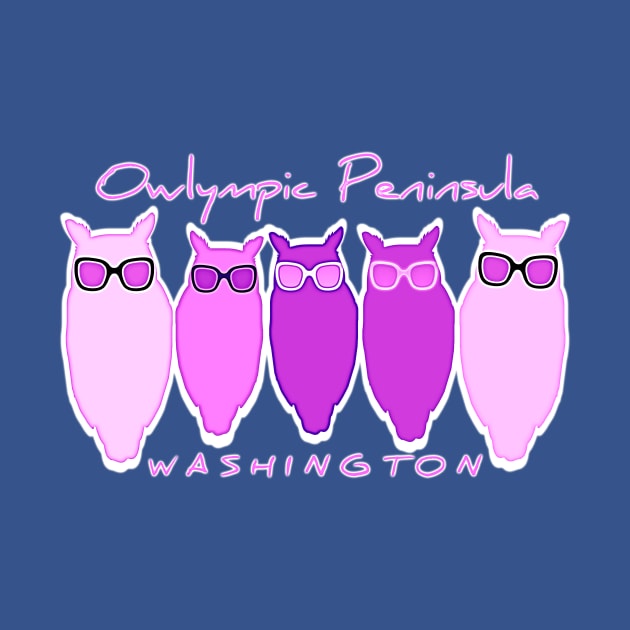 Purple Owls Washington State PNW by TheDaintyTaurus