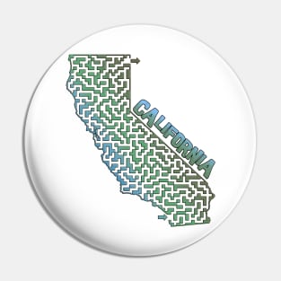 California State Outline Maze & Labyrinth Pin