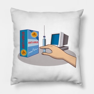 Anti-Virus Injection Protection Retro Pillow