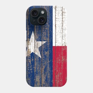 Rustic Primitive Wood Grain Western Country Texas Flag Phone Case