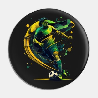 Brazil Soccer Quality Art Design Pin