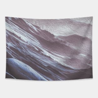 Blue Grey Mountains Oil Effects 1 Tapestry