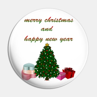 merry christmas and happy new year Pin