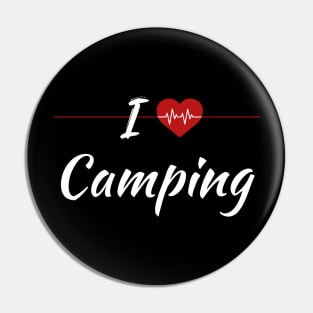 I Heart Camping Pin