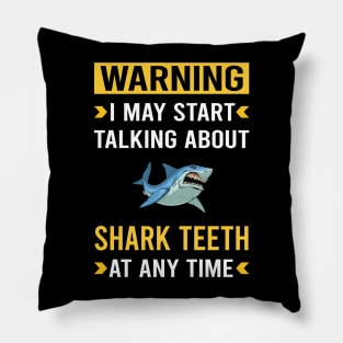 Warning Shark Teeth Pillow