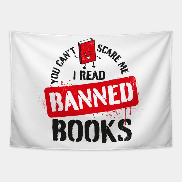 I read banned books - you can't scare me Tapestry by minimaldesign