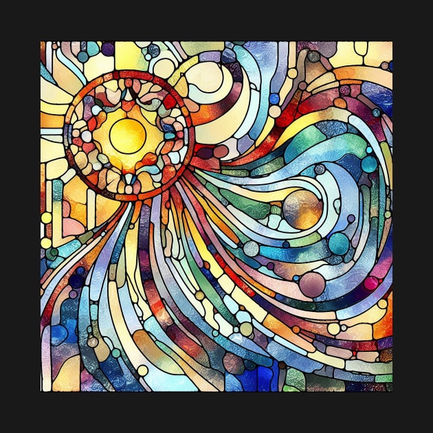 Psychedelic looking abstract illustration of stained glass by WelshDesigns