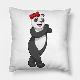 Panda with Ribbon Pillow