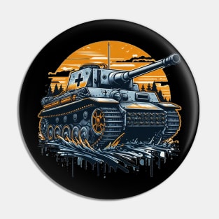 German Panzer Tank Art Apparel Pin