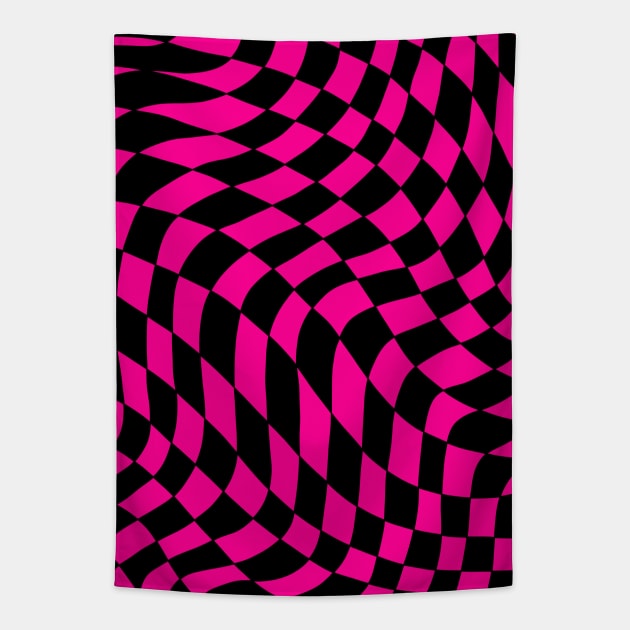 Warped Checkerboard Tapestry by Velvet Earth