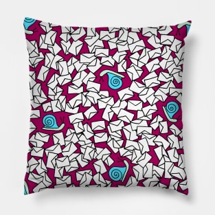 Snail Mail Burgundy Pillow