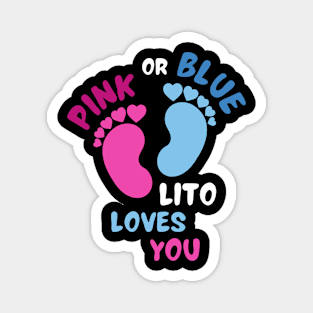 Pink or Blue Lito Loves You Magnet