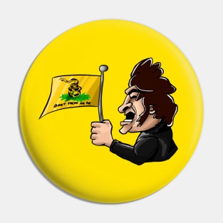 Javier milei with libertarian flag Pin