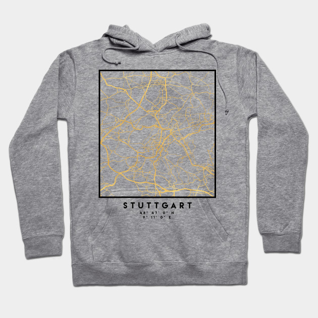 Stuttgart Germany City Street Map Art Stuttgart Hoodie