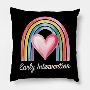 Rainbow Early Intervention Heart Teacher Interventionist Pillow
