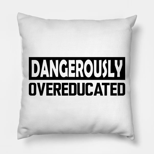 Dangerously Overeducated Pillow by KC Happy Shop