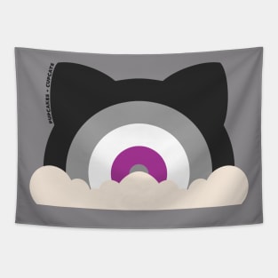 Ace Pride Cat Ear Rainbow Tapestry