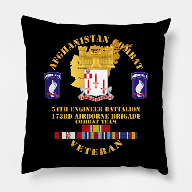 Afghanistan Vet w 54th Eng Bn - 173rd Airborne Bde Pillow by twix123844