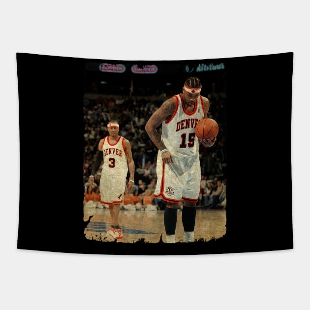 Carmelo Anthony and Allen Iverson Tapestry by Wendyshopart