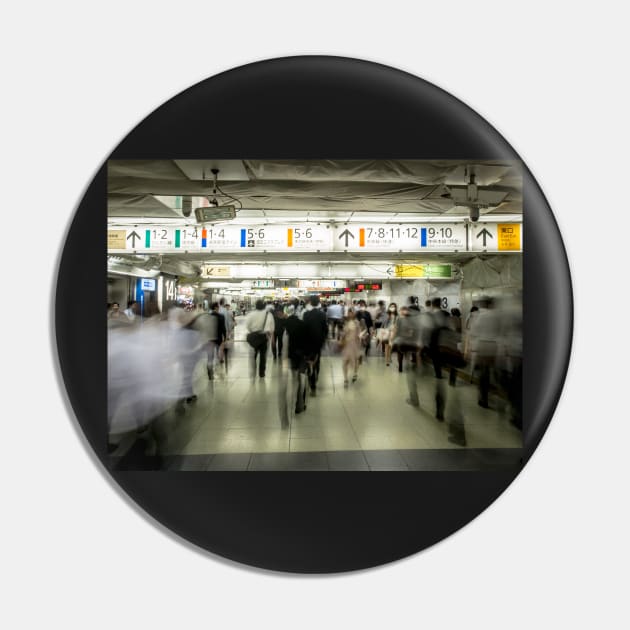 Crowds at Shinjuku Station Pin by LukeDavidPhoto