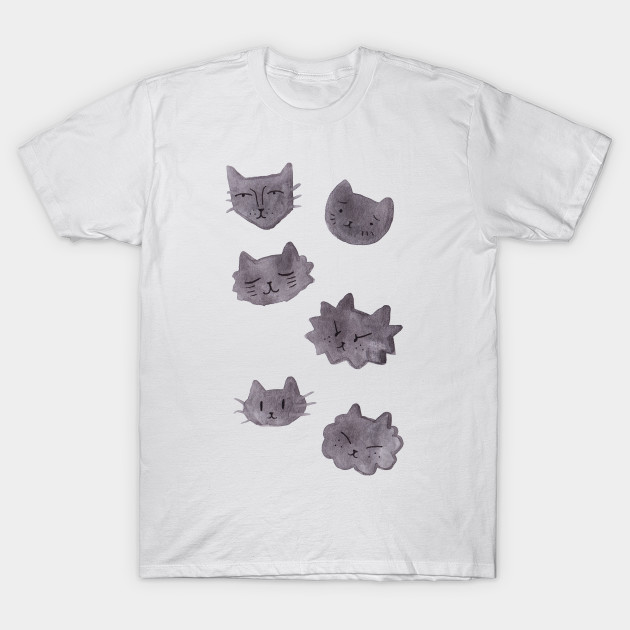 Black Cat Faces Cat T Shirt Teepublic