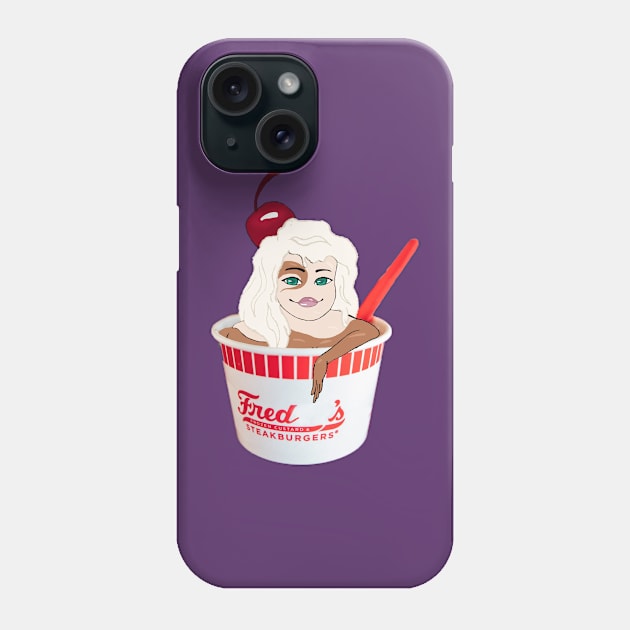 Ice Cream Lady Phone Case by CheshireArt