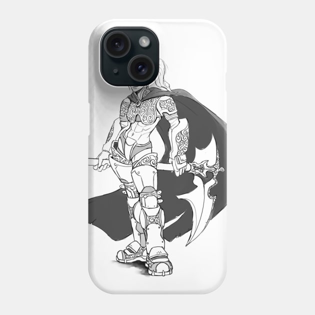 Inktober: Warrior Legend Phone Case by Shellz-art