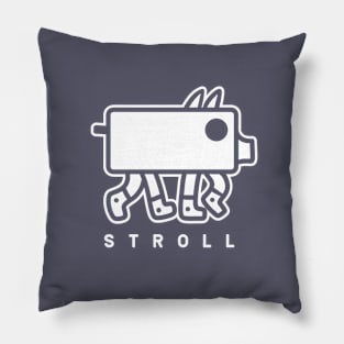 Minimalist, geometric design of a cute weird pig Pillow