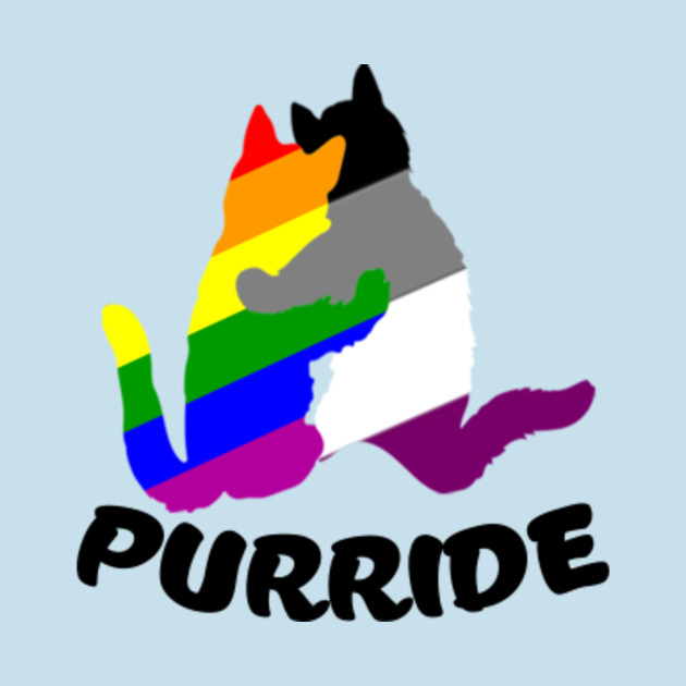 Disover Purride LGBT Asexual Rainbow Flag - Asexual - T-Shirt