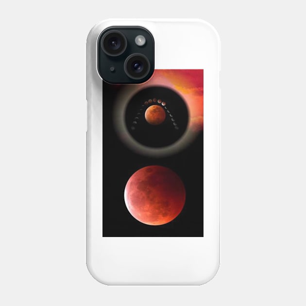 Lunar eclipse Phone Case by saraperry