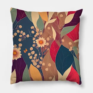 Chromatic Botanic Abstraction #76 Pillow