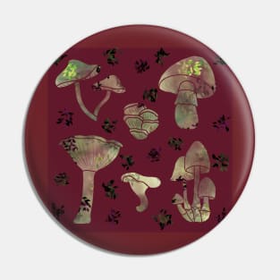 Mushroom print Pin