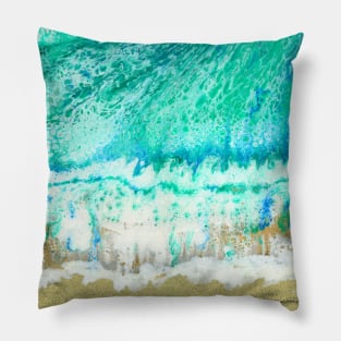 #1 Beach Shore With Sand And Surf Pillow