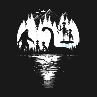 Bigfoot Loch Ness Monster And ALiens T-Shirt