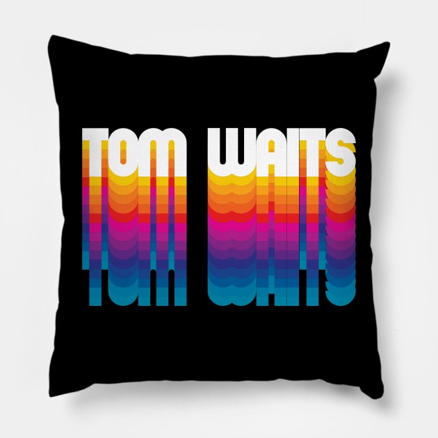 Retro Tom Proud Personalized Name Gift Retro Rainbow Style Pillow by Time Travel Style