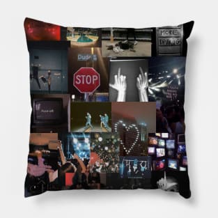 night life aesthetic collage Pillow